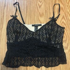 Forever 21 Black Lace Top